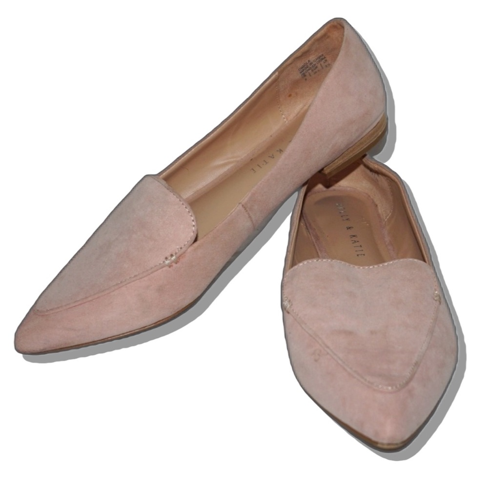 Kelly & Katie| Pointed Toe Flat, Blush Pink